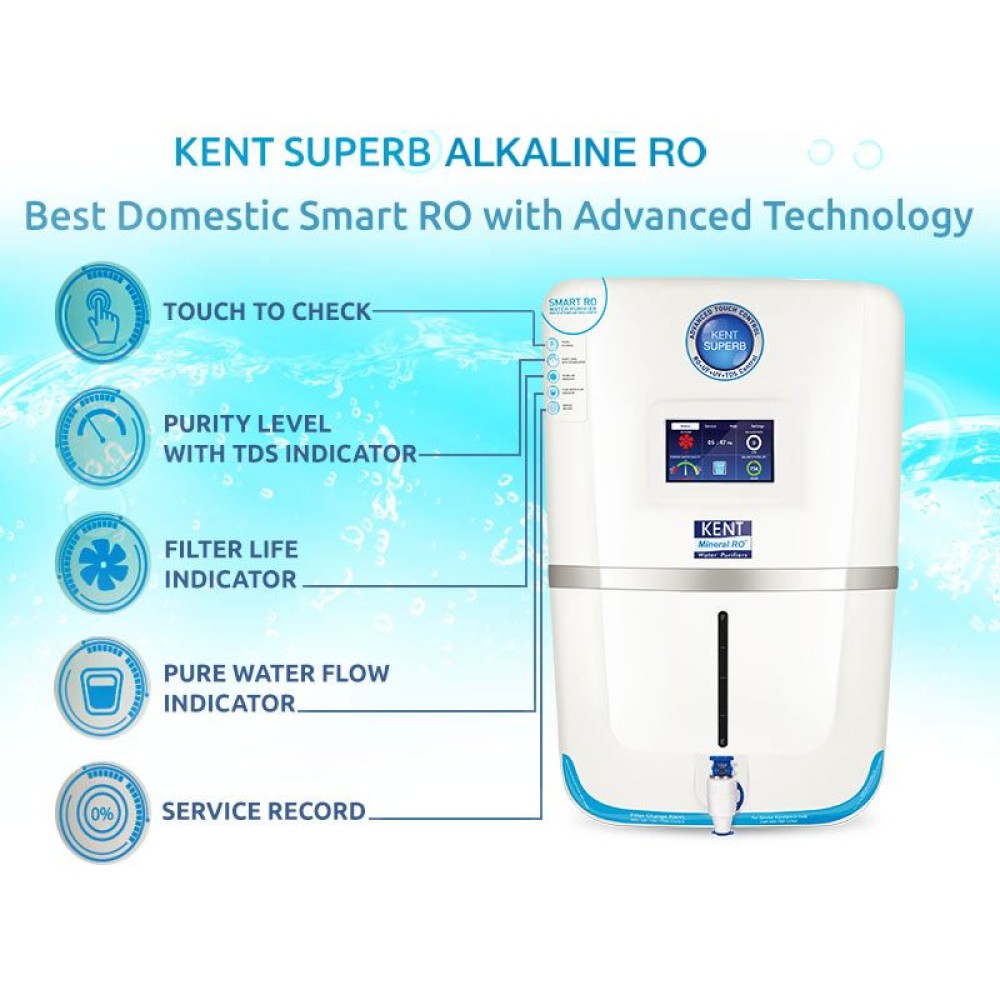 Kent Superb Alkaline Reverse Osmosis Water Filtration System RO